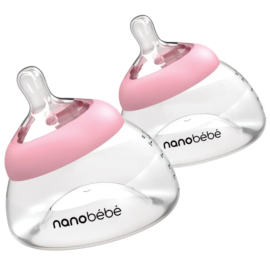 NANOBEBE BREASTMILK BOTTLES 2 PACK PINK