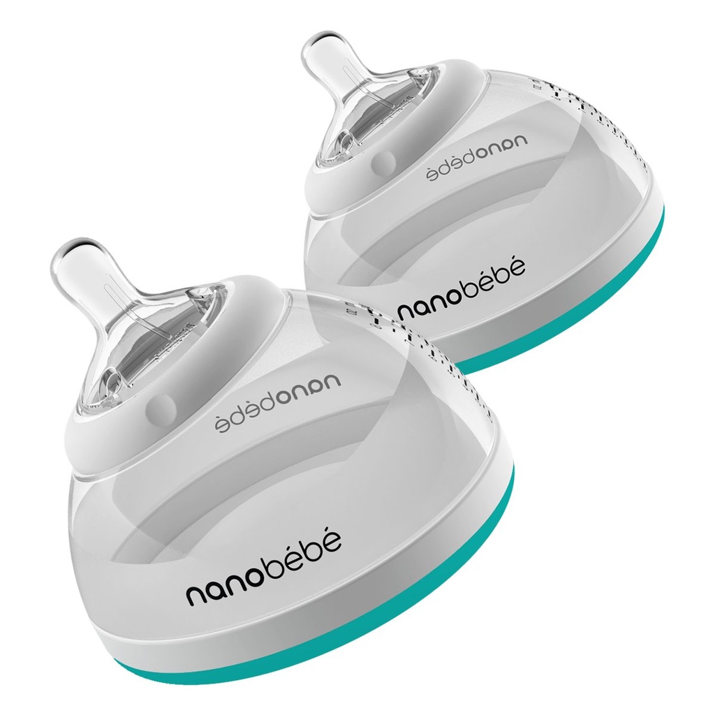NANOBEBE TRANSITION BOTTLE 2 PACK TEAL