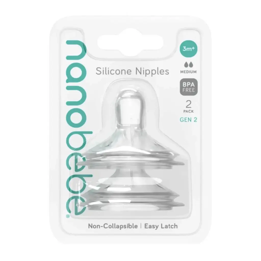 NANOBEBE SILICONE TEATS 3M+ MEDIUM