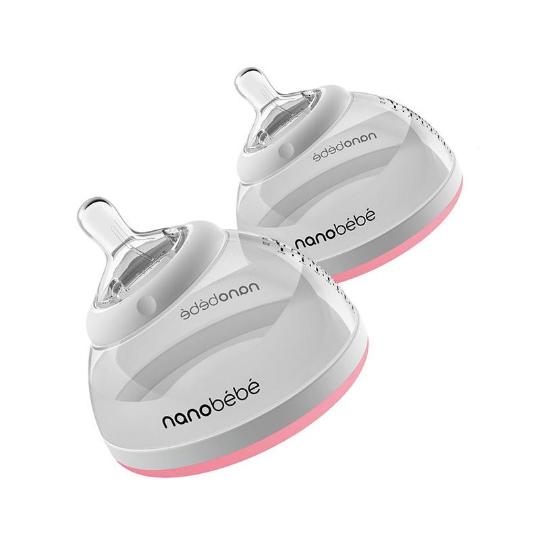 NANOBEBE TRANSITION BOTTLE 2 PACK PINK