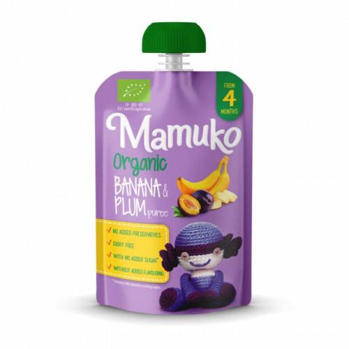 MAMUKO ORGANIC BANANA & PLUM PUREE 4+ 100g