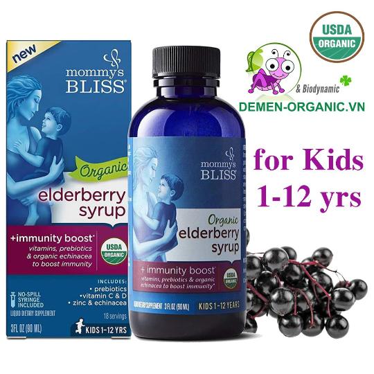 Mommys Bliss Organic Kids  Elderbery Syrup + Immunity Boost 90Ml