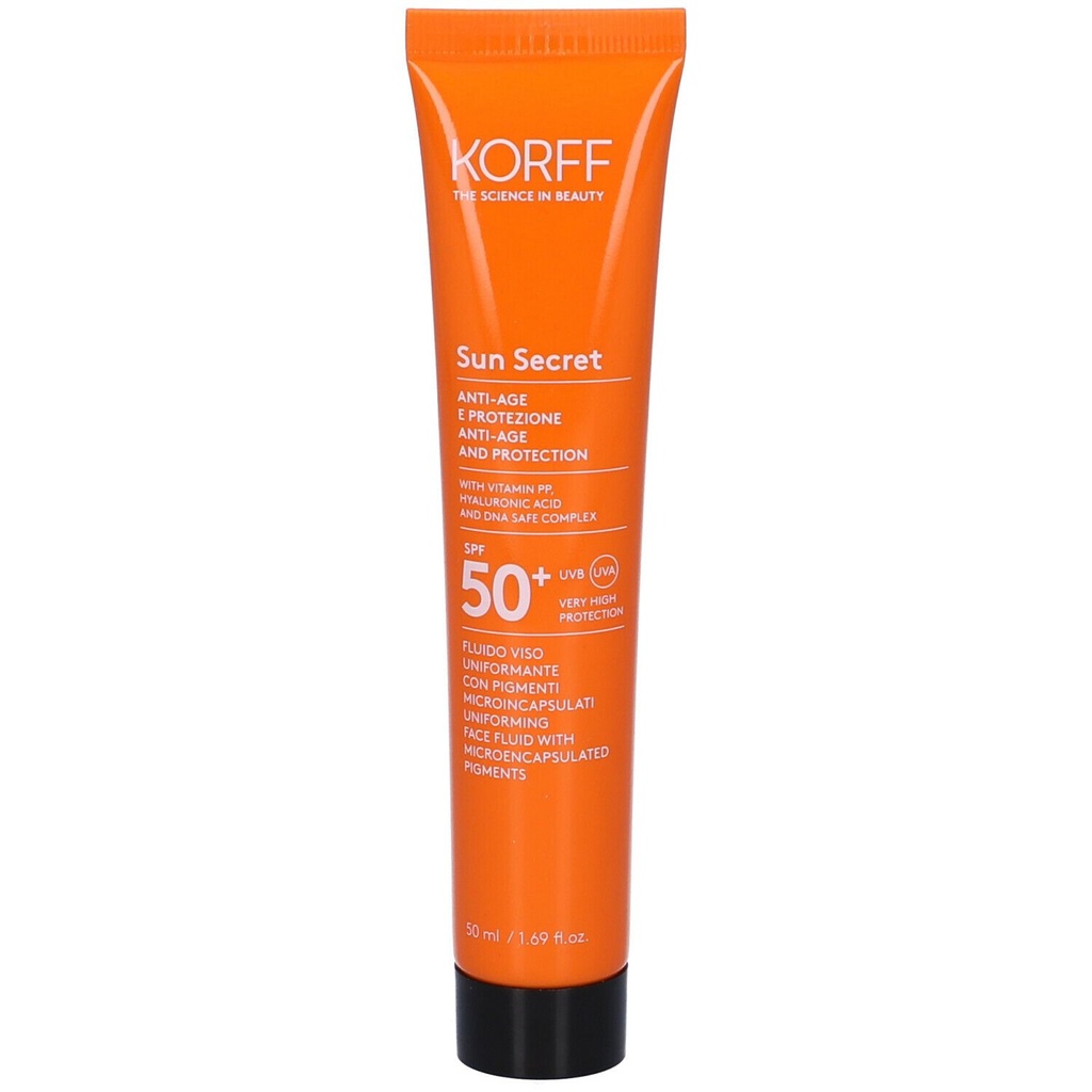 KORFF SUN SECRET ANTI AGE UNIFORMING FACE FLUID SPF 50+