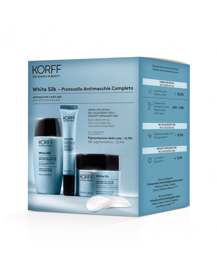 Korff white silk protocollo antimache completo