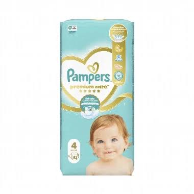 Pampers Premium Care 4 (9/14kg) x 52 cope