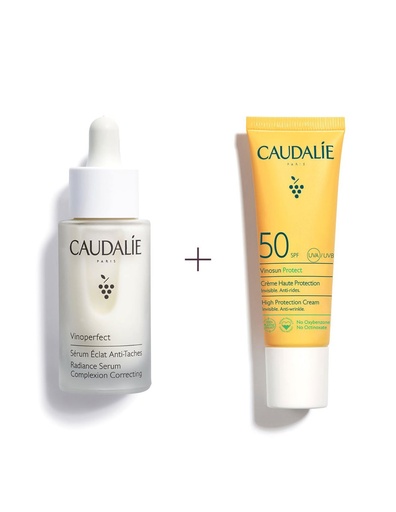 Caudalie Vinoperfect Serum + Vinosun 50 spf