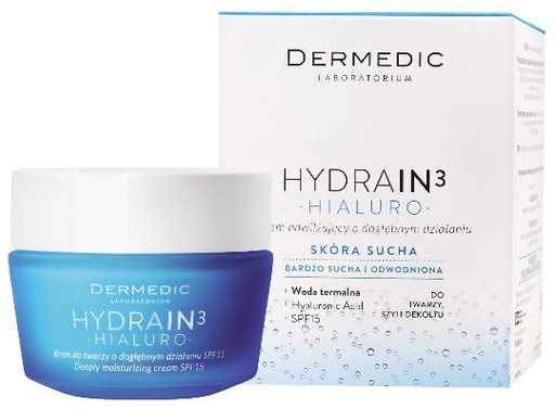 [5901643176280] Dermedic Hydrain3 Hialuro Deeply Moisturising Cream Spf15 50Ml