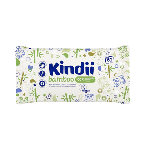 [5900095026655] Harper Baby Care Wet Wipes Kindii Bamboo 60 Pcs