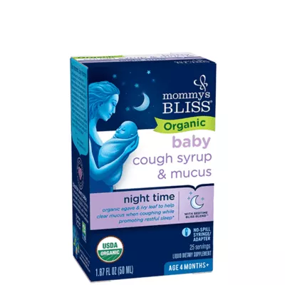 [679234051517] Mommys Bliss Organic Baby Cough Syrup & Mucus Relief Night Time 50Ml