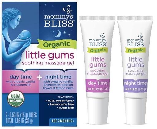 [679234061066] Mommys Bliss Organic Little Gums Soothing Massage Gel Day Time/Night Time Combo Pack