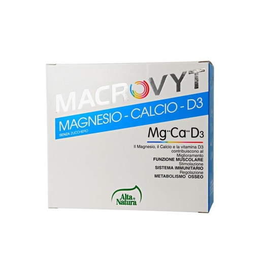 [2886] Alta Natura Macrovyt Magnesio Calcio D3 18Bustine
