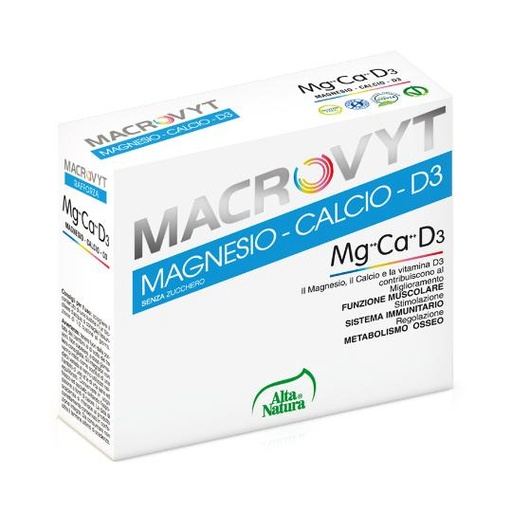 [2886] Alta Natura Macrovyt Magnesio Calcio D3 18Bustine