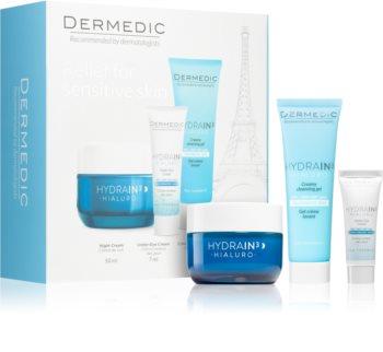 [604-ZD-187] Dermedic HYDRAIN3 SET Night Cream 50ML + Creamy Cleasing Gel 25ML + Under Eye Cream 7ML